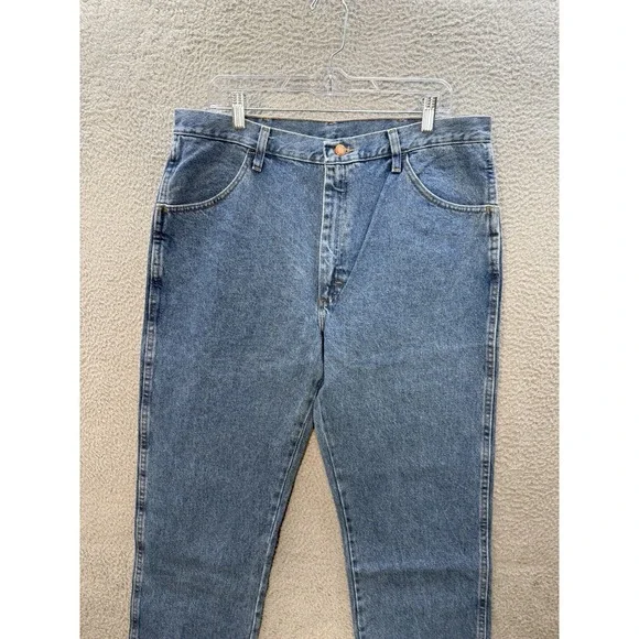 Rustler Jeans Mens 38x30 Blue Regular Fit Straight Leg Workwear Western NEW - Picture 8 of 11